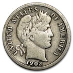1902-S Barber Dime Fine