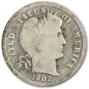 1902-S Barber Dime Good 1902-S Barber Dime Good