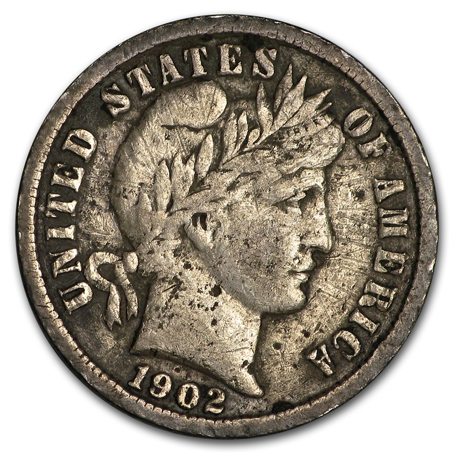 1902-S Barber Dime VF