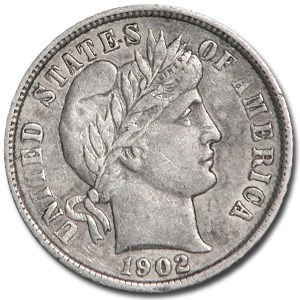 1902-S Barber Dime XF 1902-S Barber Dime XF