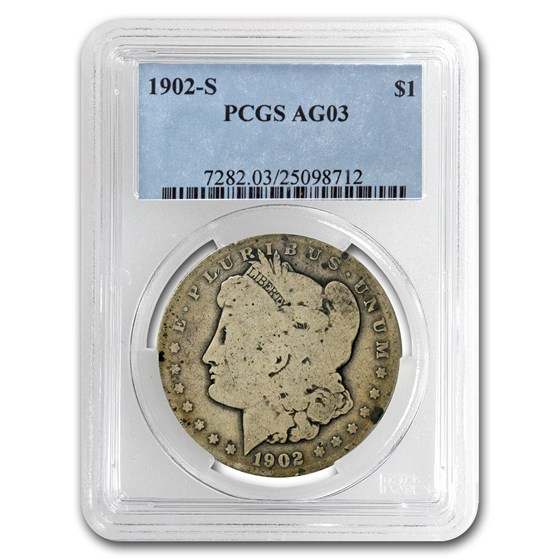 1902-S Morgan Dollar AG-3 PCGS (Low Ball Registry) 1902-S Morgan Dollar AG-3 PCGS (Low Ball Registry)
