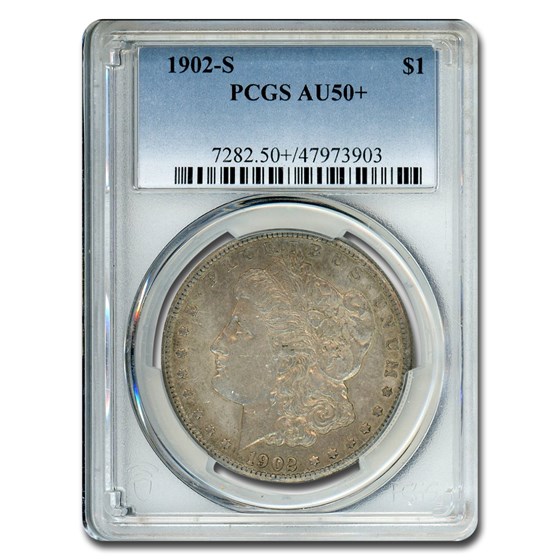 1902-S Morgan Dollar AU-50+ PCGS