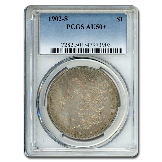 1902-S Morgan Dollar AU-50+ PCGS 1902-S Morgan Dollar AU-50+ PCGS