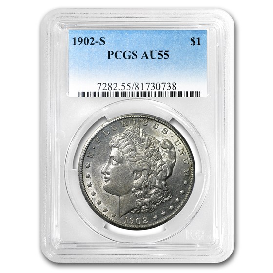 1902-S Morgan Dollar AU-55 PCGS 1902-S Morgan Dollar AU-55 PCGS