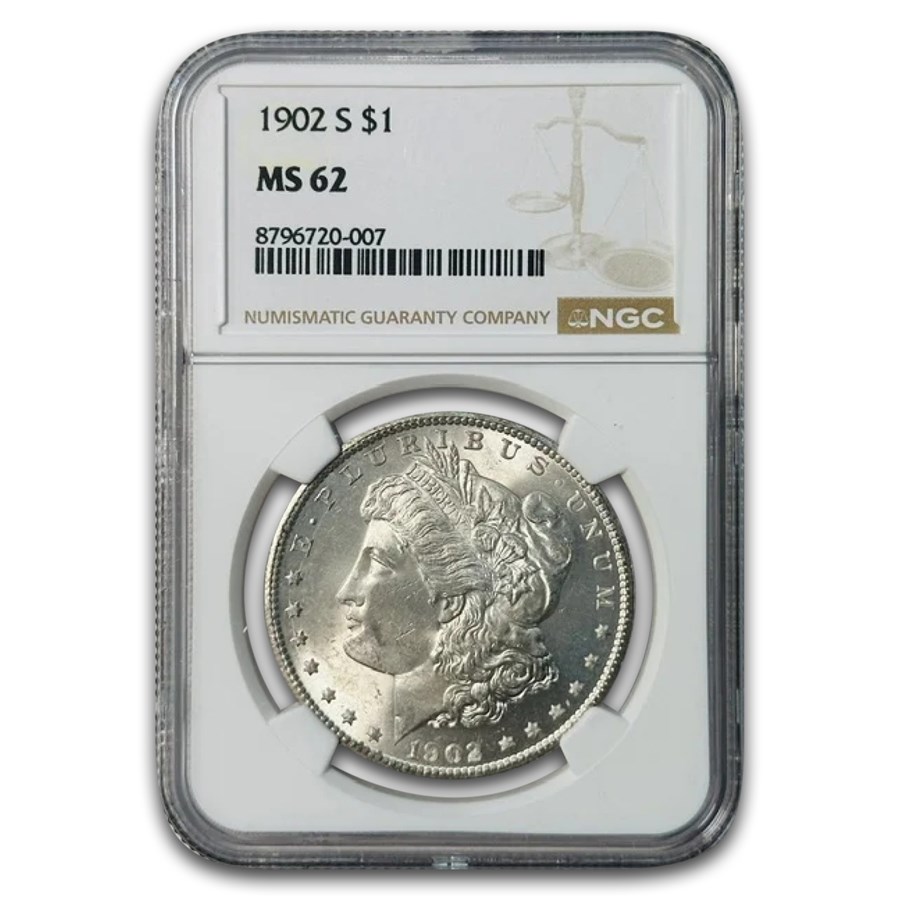 1902-S Morgan Dollar MS-62 NGC