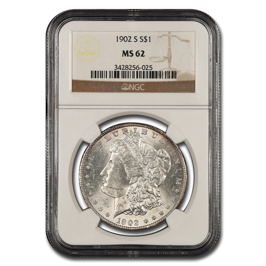 1902-S Morgan Dollar MS-62 NGC