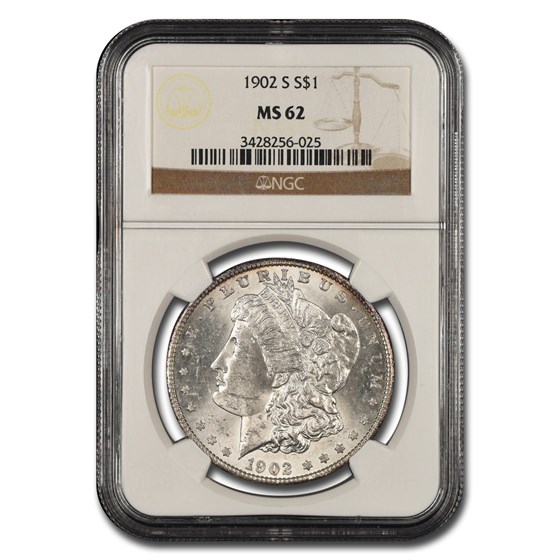 1902-S Morgan Dollar MS-62 NGC 1902-S Morgan Dollar MS-62 NGC