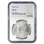 1902-S Morgan Dollar MS-64 NGC