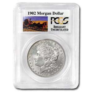 1902 Stage Coach Morgan Dollar BU PCGS 1902 Stage Coach Morgan Dollar BU PCGS