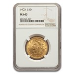 1903 $10 Liberty Gold Eagle MS-63 NGC
