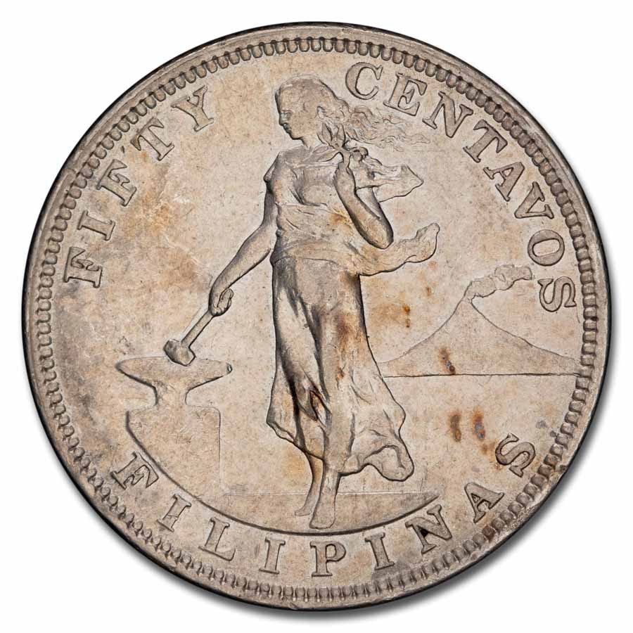 Buy 1903-06 Philippines Silver 50 Centavos Avg Circ | APMEX
