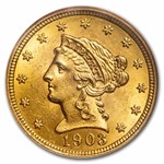 1903 $2.50 Liberty Gold Quarter Eagle MS-62 NGC