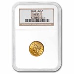 1903 $2.50 Liberty Gold Quarter Eagle MS-62 NGC