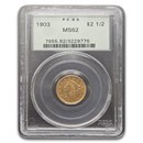 1903 $2.50 Liberty Gold Quarter Eagle MS-62 PCGS