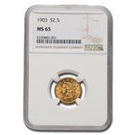 1903 $2.50 Liberty Gold Quarter Eagle MS-65 NGC
