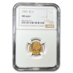 1903 $2.50 Liberty Gold Quarter Eagle MS-66+ NGC