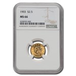 1903 $2.50 Liberty Gold Quarter Eagle MS-66 NGC