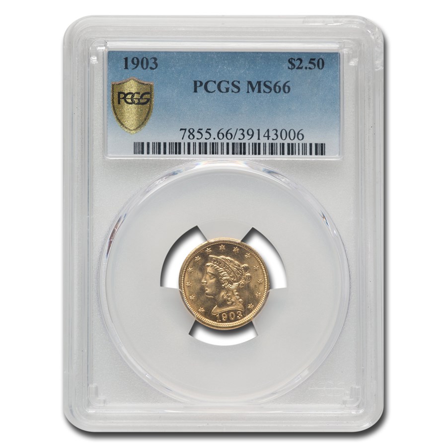 1903 $2.50 Liberty Gold Quarter Eagle MS-66 PCGS