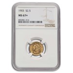 1903 $2.50 Liberty Gold Quarter Eagle MS-67+ NGC
