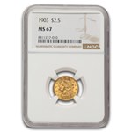 1903 $2.50 Liberty Gold Quarter Eagle MS-67 NGC