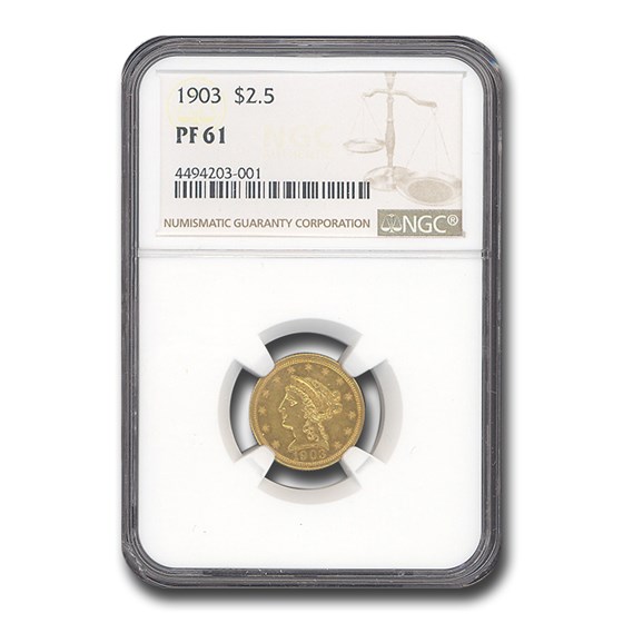 1903 $2.50 Liberty Gold Quarter Eagle PF-61 NGC 1903 $2.50 Liberty Gold Quarter Eagle PF-61 NGC