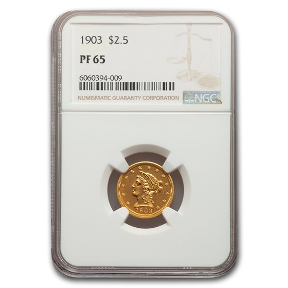 1903 $2.50 Liberty Gold Quarter Eagle PF-65 NGC 1903 $2.50 Liberty Gold Quarter Eagle PF-65 NGC
