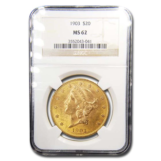1903 $20 Liberty Gold Double Eagle MS-62 NGC 1903 $20 Liberty Gold Double Eagle MS-62 NGC