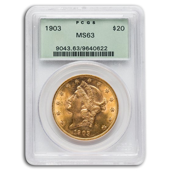 1903 $20 Liberty Gold Double Eagle MS-63 PCGS