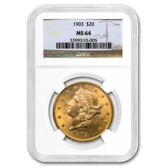1903 $20 Liberty Gold Double Eagle MS-64 NGC 1903 $20 Liberty Gold Double Eagle MS-64 NGC
