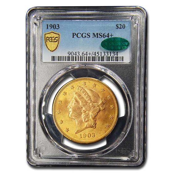 1903 $20 Liberty Gold Double Eagle MS-64+ PCGS CAC