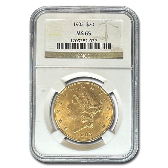 1903 $20 Liberty Gold Double Eagle MS-65 NGC 1903 $20 Liberty Gold Double Eagle MS-65 NGC
