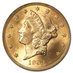1903 $20 Liberty Gold Double Eagle MS-66 NGC