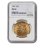 1903 $20 Liberty Gold Double Eagle MS-66 NGC