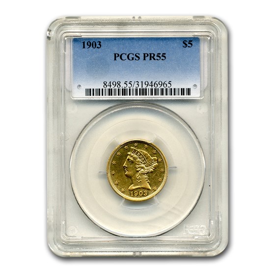 1903 $5 Liberty Gold Half Eagle PR-55 PCGS 1903 $5 Liberty Gold Half Eagle PR-55 PCGS