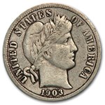 1903 Barber Dime VF