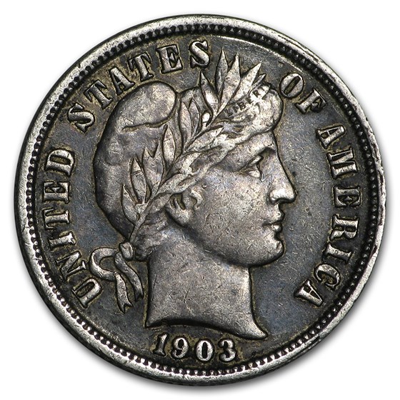 1903 Barber Dime XF 1903 Barber Dime XF