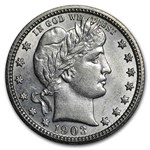 1903 Barber Quarter AU