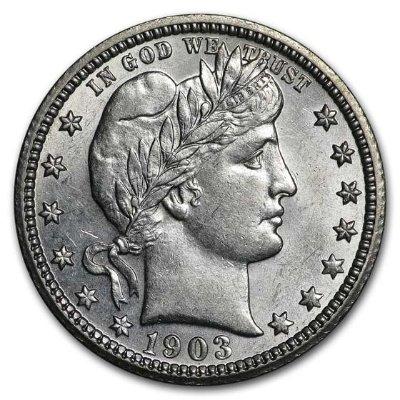 1903 Barber Quarter AU 1903 Barber Quarter AU