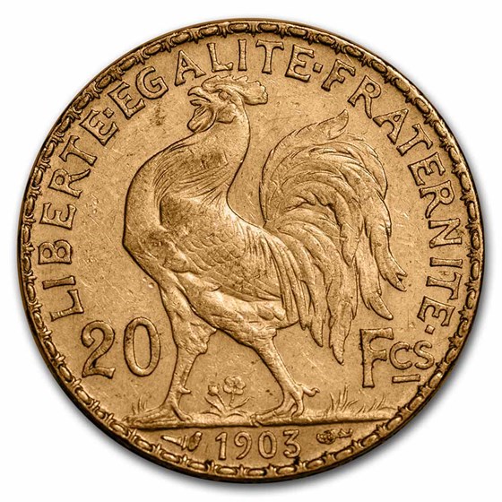 1903 France Gold 20 Francs Rooster BU 1903 France Gold 20 Francs Rooster BU