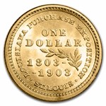 1903 Gold $1.00 Louisiana Purchase Jefferson BU