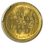 1903 Gold $1.00 Louisiana Purchase Jefferson MS-65 PCGS CAC