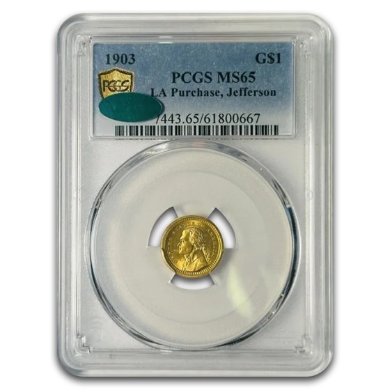 1903 Gold $1.00 Louisiana Purchase Jefferson MS-65 PCGS CAC