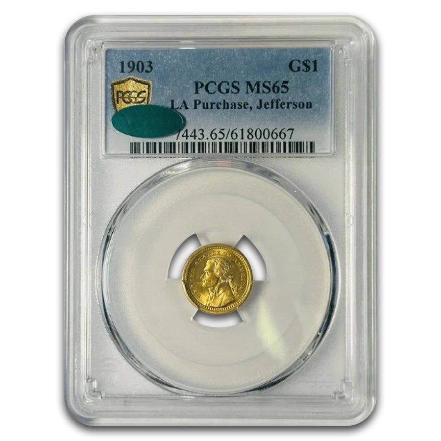 1903 Gold $1.00 Louisiana Purchase Jefferson MS-65 PCGS CAC