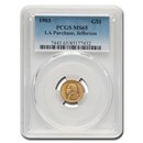 1903 Gold $1.00 Louisiana Purchase Jefferson MS-65 PCGS