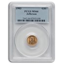 1903 Gold $1.00 Louisiana Purchase Jefferson MS-66 PCGS 1903 Gold $1.00 Louisiana Purchase Jefferson MS-66 PCGS