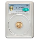 1903 Gold $1.00 Louisiana Purchase Jefferson MS-67 PCGS CAC 1903 Gold $1.00 Louisiana Purchase Jefferson MS-67 PCGS CAC