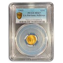 1903 Gold $1.00 Louisiana Purchase Jefferson MS-67 PCGS