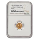 1903 Gold $1.00 Louisiana Purchase Jefferson MS-68 NGC