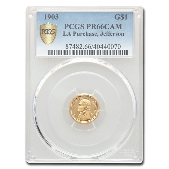 1903 Gold $1.00 Louisiana Purchase Jefferson PR-66 Cameo PCGS 1903 Gold $1.00 Louisiana Purchase Jefferson PR-66 Cameo PCGS