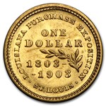 1903 Gold $1.00 Louisiana Purchase McKinley AU